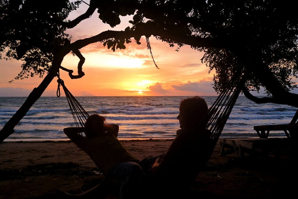 hammock, relax, beach